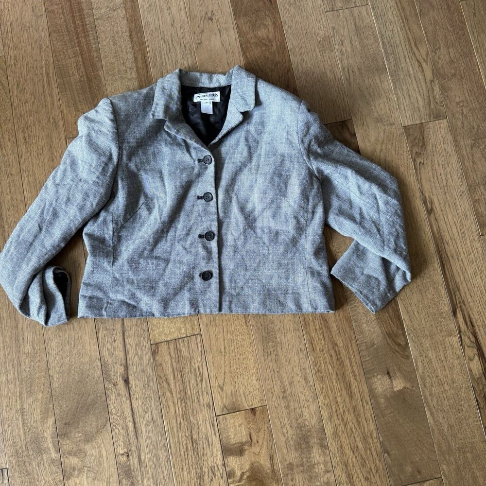 PENDLETON Wool & Silk Blend Blazer Womens Size 14 USA (33)
